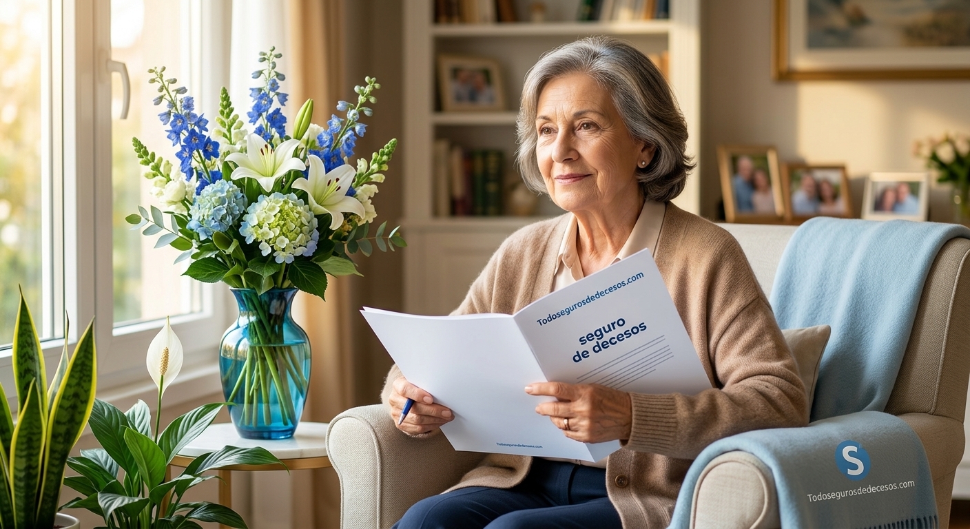 Mujer consultando las opciones para contratar un seguro de decesos estando enfermo